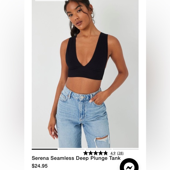 Garage Serena Seamless Deep Plunge Tank Top - Picture 4 of 4